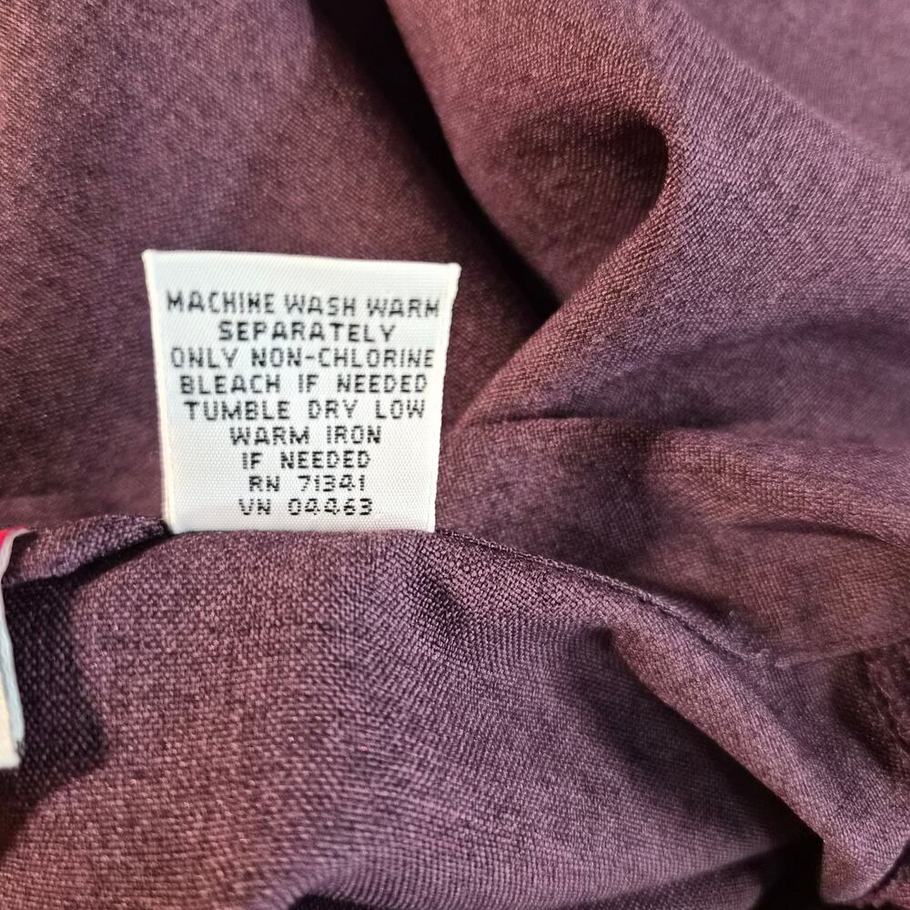 L.L. Bean Traveler Plum Purple Shirt Dress Women's XL Petite Lagenlook Comfort - Picture 6 of 8